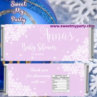 Winter Wonderland Gender Baby Shower candy bar wrappers,(gender 5)